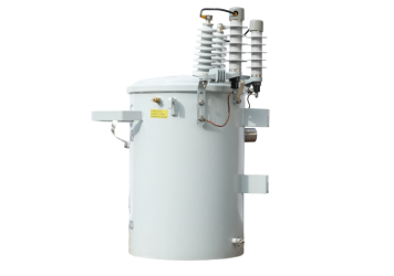 Single pole mounted transformer
