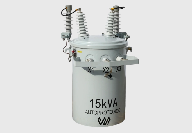 a 15 kva pole mounted transformer produced by Jinan Omek Electric Power Co., Ltd.