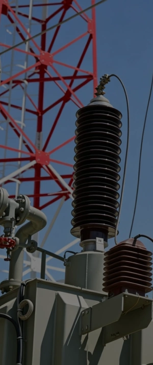 medium voltage power equipment insulator in electrical substation