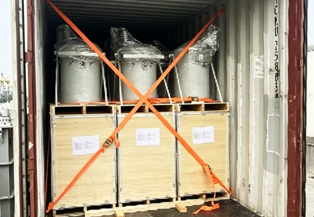 China Jinan Omek Electric Power Company is delivering the 15 kva pole mounted transformer to South America