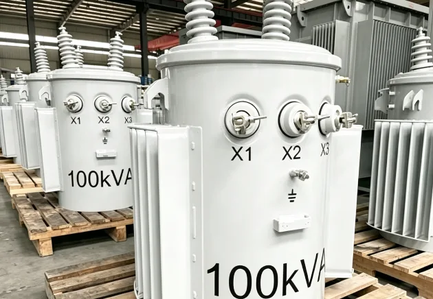 100 kVA Pole Mounted Transformer Featuring 30% Higher Thermal Efficiency