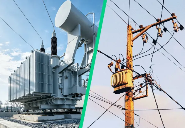 difference between power and distribution transformers