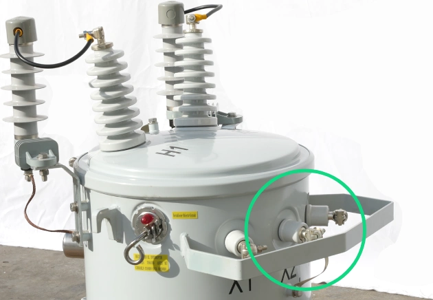 Tap Changer & Pressure Relief Valve of 100 kVA Pole Mounted Transformer